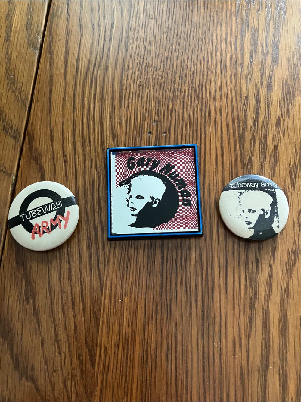 Set of 3 Vintage Gary Numan Pinback Buttons late 70s/early 80s